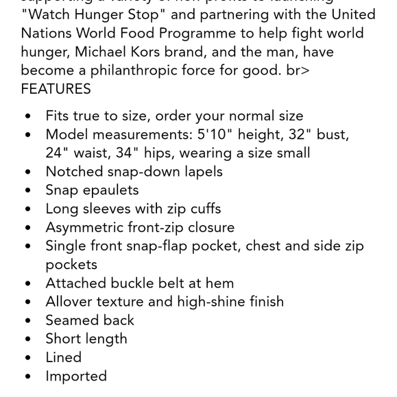 Michael Kors Patent Leather Moto Jacket - Picture 6 of 6